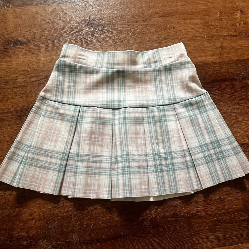 Plaid Pleated Skirt